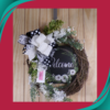 Black & White Welcome Wreath